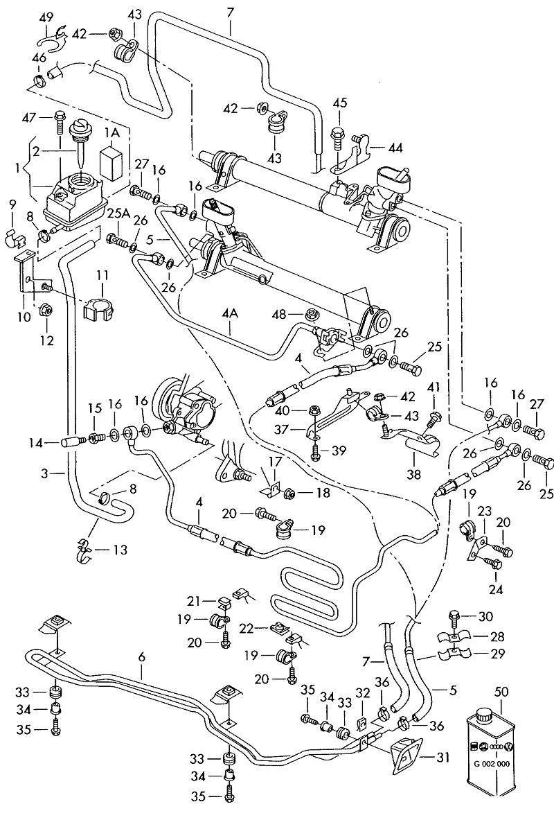 Audi TT power steering system
